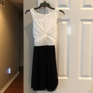 BCX girls Black and White beaded dress